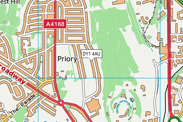 DY1 4AU map - OS VectorMap District (Ordnance Survey)
