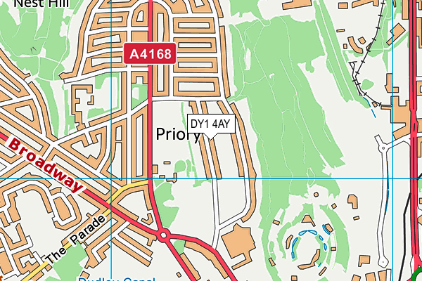 DY1 4AY map - OS VectorMap District (Ordnance Survey)