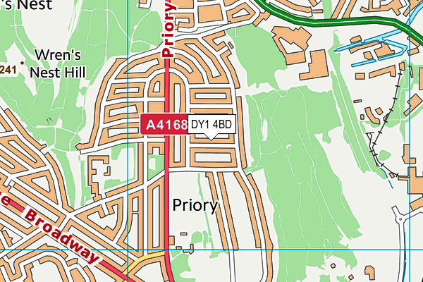 DY1 4BD map - OS VectorMap District (Ordnance Survey)