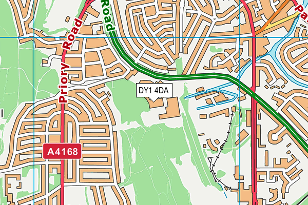 DY1 4DA map - OS VectorMap District (Ordnance Survey)