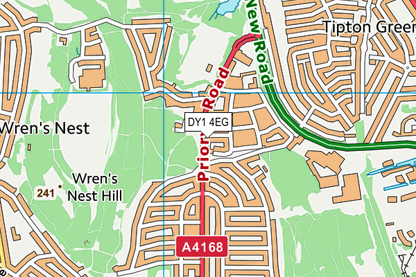 DY1 4EG map - OS VectorMap District (Ordnance Survey)