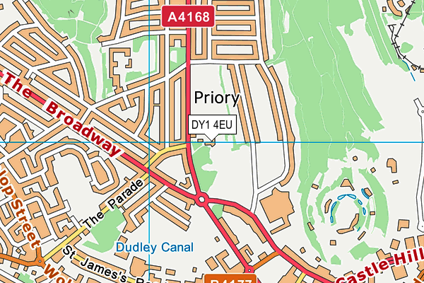 DY1 4EU map - OS VectorMap District (Ordnance Survey)