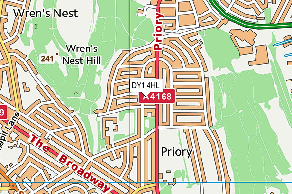 DY1 4HL map - OS VectorMap District (Ordnance Survey)