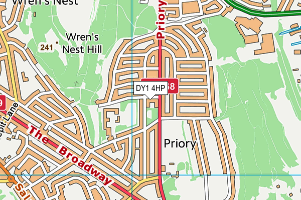 DY1 4HP map - OS VectorMap District (Ordnance Survey)