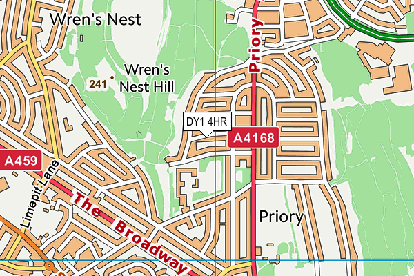 DY1 4HR map - OS VectorMap District (Ordnance Survey)