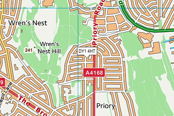 DY1 4HT map - OS VectorMap District (Ordnance Survey)
