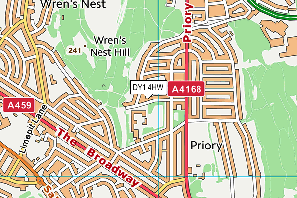 DY1 4HW map - OS VectorMap District (Ordnance Survey)