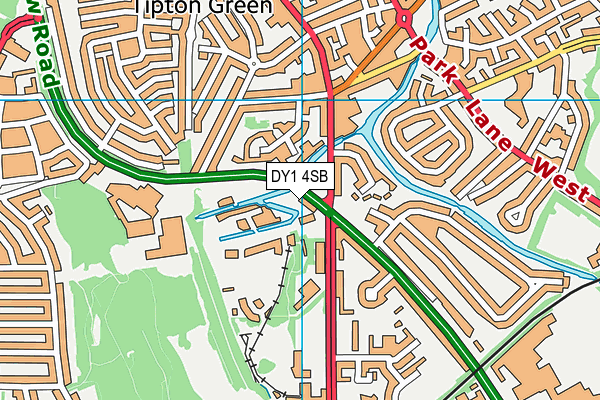 DY1 4SB map - OS VectorMap District (Ordnance Survey)