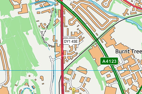 DY1 4SE map - OS VectorMap District (Ordnance Survey)