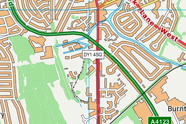 DY1 4SQ map - OS VectorMap District (Ordnance Survey)
