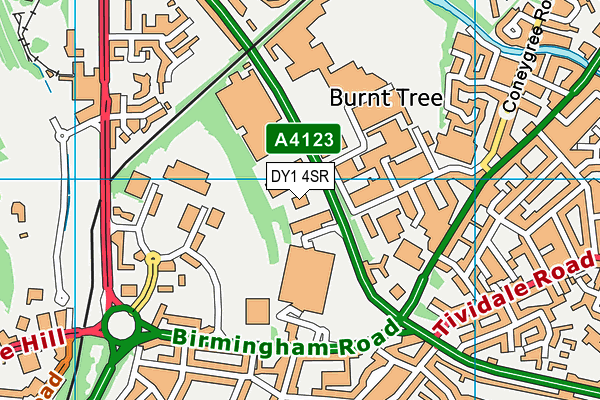 DY1 4SR map - OS VectorMap District (Ordnance Survey)