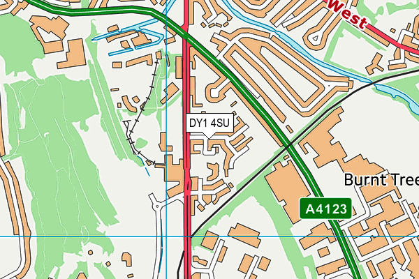 DY1 4SU map - OS VectorMap District (Ordnance Survey)