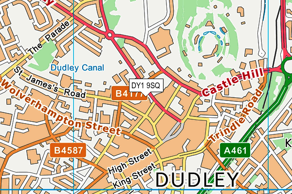 DY1 9SQ map - OS VectorMap District (Ordnance Survey)