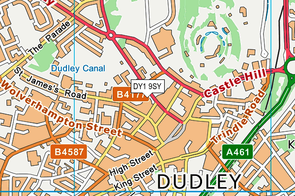 DY1 9SY map - OS VectorMap District (Ordnance Survey)