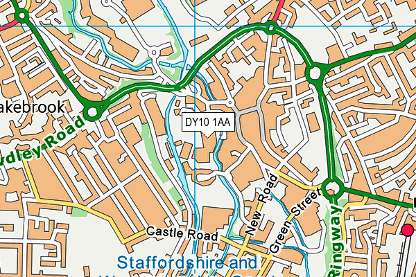 Trugym (Kidderminster) map (DY10 1AA) - OS VectorMap District (Ordnance Survey)