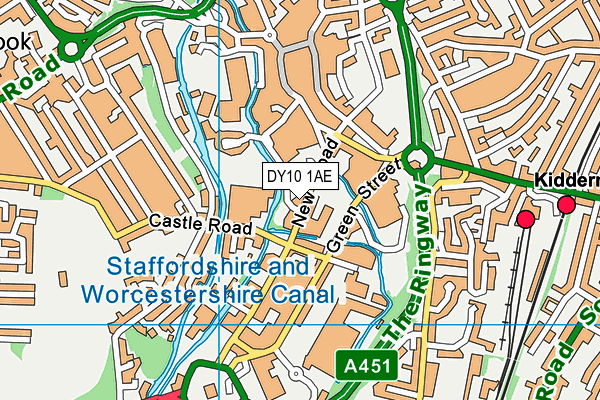 DY10 1AE map - OS VectorMap District (Ordnance Survey)