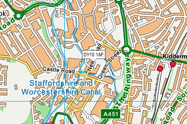 DY10 1AF map - OS VectorMap District (Ordnance Survey)