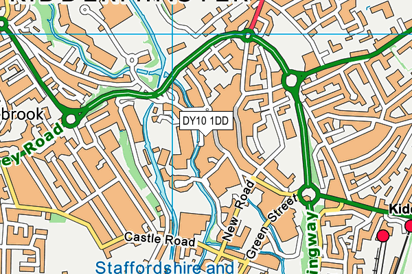 DY10 1DD map - OS VectorMap District (Ordnance Survey)