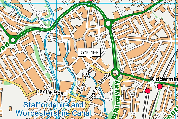 DY10 1ER map - OS VectorMap District (Ordnance Survey)