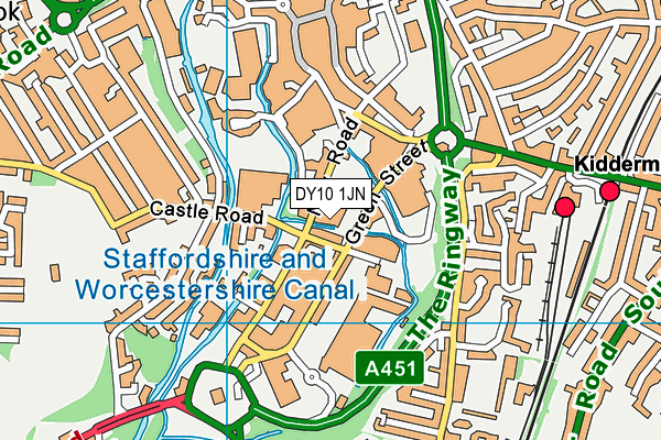 DY10 1JN map - OS VectorMap District (Ordnance Survey)