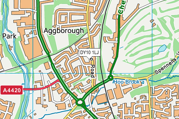 DY10 1LJ map - OS VectorMap District (Ordnance Survey)