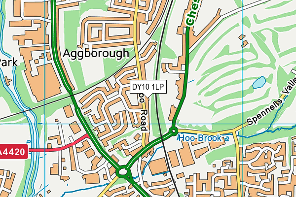 DY10 1LP map - OS VectorMap District (Ordnance Survey)