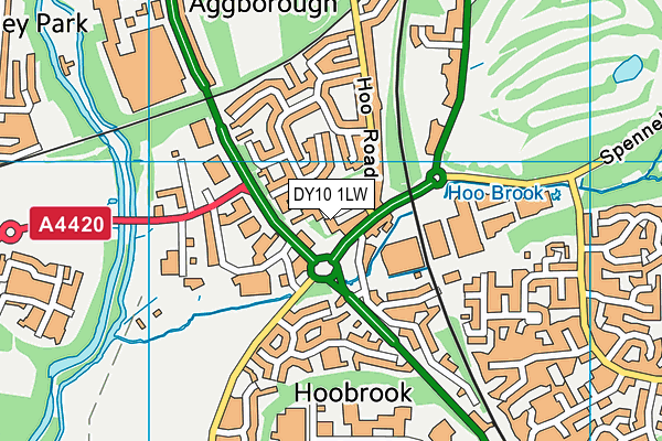 DY10 1LW map - OS VectorMap District (Ordnance Survey)