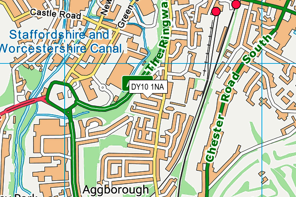 DY10 1NA map - OS VectorMap District (Ordnance Survey)