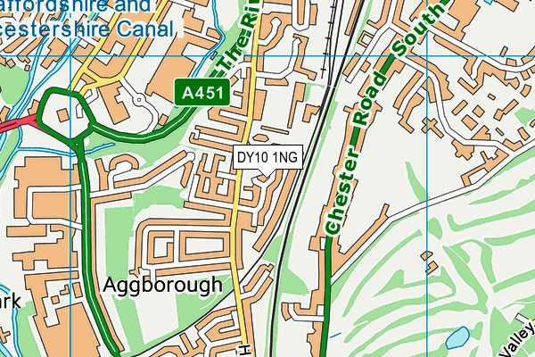 DY10 1NG map - OS VectorMap District (Ordnance Survey)