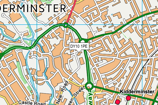 Kidderminster And District Youth House map (DY10 1PE) - OS VectorMap District (Ordnance Survey)