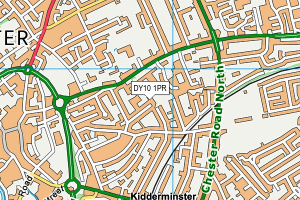 DY10 1PR map - OS VectorMap District (Ordnance Survey)
