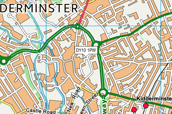 DY10 1PW map - OS VectorMap District (Ordnance Survey)
