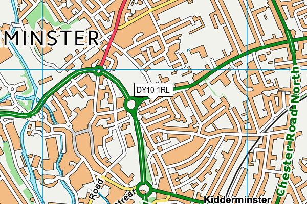 DY10 1RL map - OS VectorMap District (Ordnance Survey)