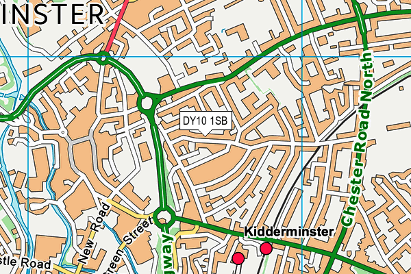 DY10 1SB map - OS VectorMap District (Ordnance Survey)
