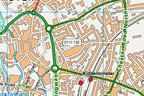 DY10 1SE map - OS VectorMap District (Ordnance Survey)