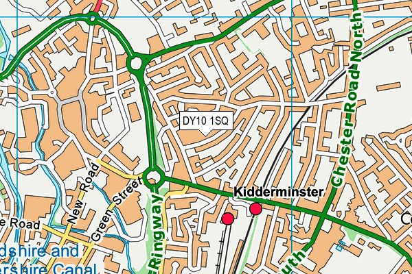 DY10 1SQ map - OS VectorMap District (Ordnance Survey)