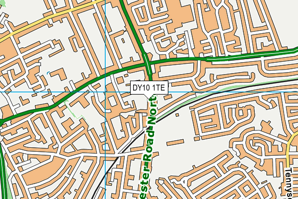 DY10 1TE map - OS VectorMap District (Ordnance Survey)