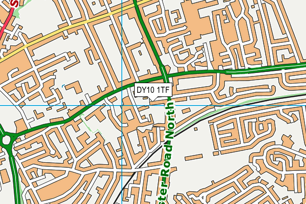 DY10 1TF map - OS VectorMap District (Ordnance Survey)