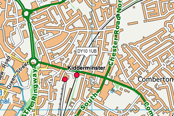 DY10 1UB map - OS VectorMap District (Ordnance Survey)