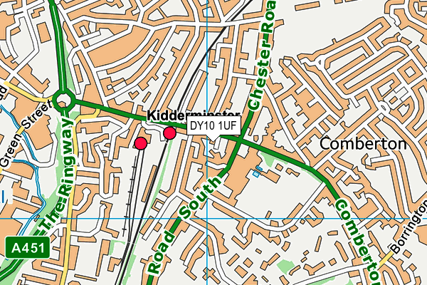 DY10 1UF map - OS VectorMap District (Ordnance Survey)