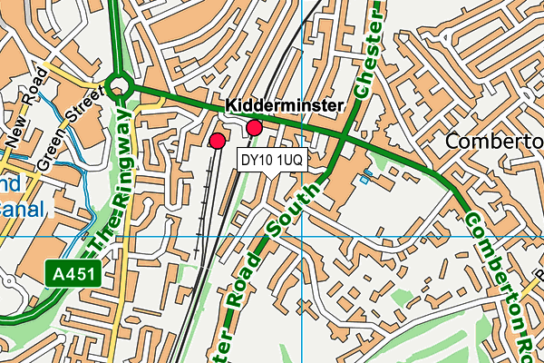 DY10 1UQ map - OS VectorMap District (Ordnance Survey)