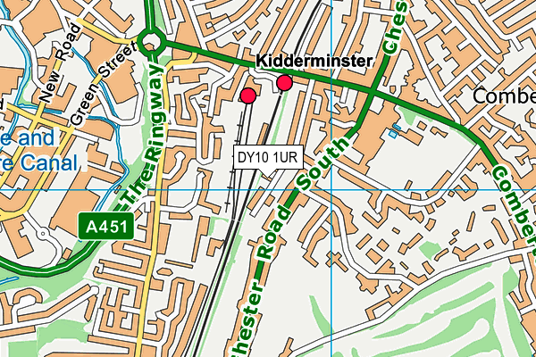 DY10 1UR map - OS VectorMap District (Ordnance Survey)