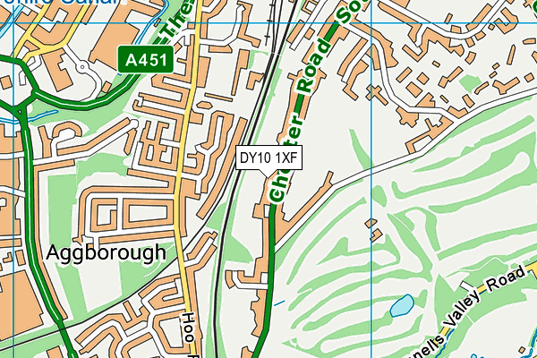 DY10 1XF map - OS VectorMap District (Ordnance Survey)