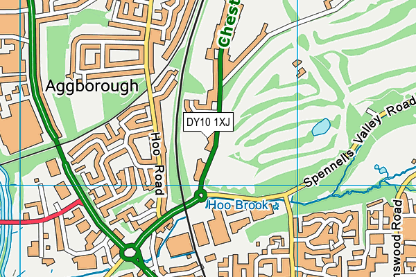 DY10 1XJ map - OS VectorMap District (Ordnance Survey)