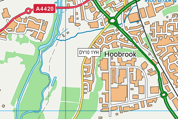 DY10 1YH map - OS VectorMap District (Ordnance Survey)