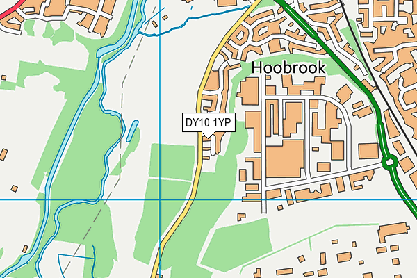 DY10 1YP map - OS VectorMap District (Ordnance Survey)