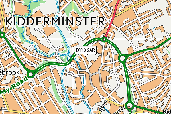 DY10 2AR map - OS VectorMap District (Ordnance Survey)
