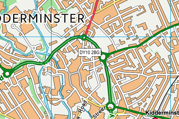 DY10 2BG map - OS VectorMap District (Ordnance Survey)