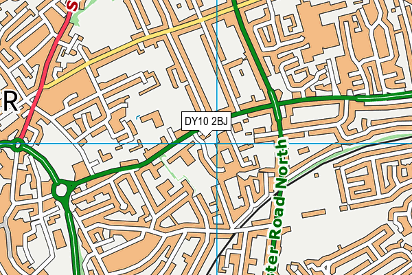 DY10 2BJ map - OS VectorMap District (Ordnance Survey)