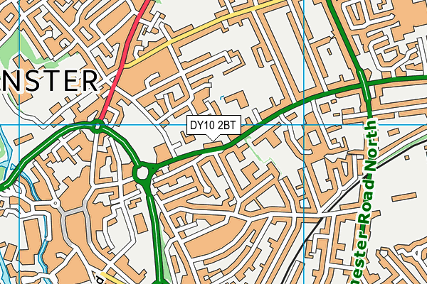 DY10 2BT map - OS VectorMap District (Ordnance Survey)